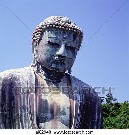 Japan, Kamakura, Daibutsu (Great Buddha) at Koto-in Temple View Large Photo Image Stock Photo - Japan, Kamakura, Daibutsu (Great Buddha) at Koto-in Temple. Fotosearch