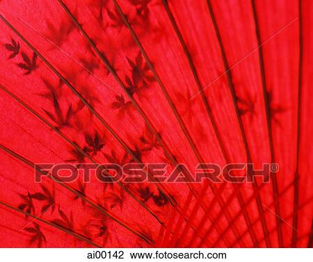 Japan, red umbrella with shadow of maple leaves View Large Photo Image Stock Image - Japan, red umbrella with shadow of maple leaves. Fotosearch