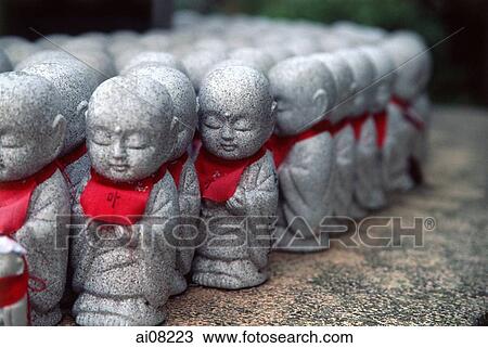 Japan, Tokyo, Japanese Buddha icons in a row View Large Photo Image Stock Image - Japan, Tokyo, Japanese Buddha icons in a row. Fotosearch
