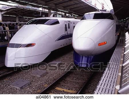 Japan, Tokyo, Shinkansen (bullet train) at Tokyo Station View Large Photo Image Stock Image - Japan, Tokyo, Shinkansen (bullet train) at Tokyo Station. Fotosearch
