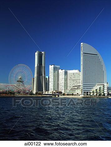 Japan, Yokohama, Mirai 21, Landmark Tower, Queen's Square, National Conference Center View Large Photo Image Stock Image - Japan, Yokohama, Mirai 21, Landmark Tower, Queen's Square, National Conference Center. Fotosearch