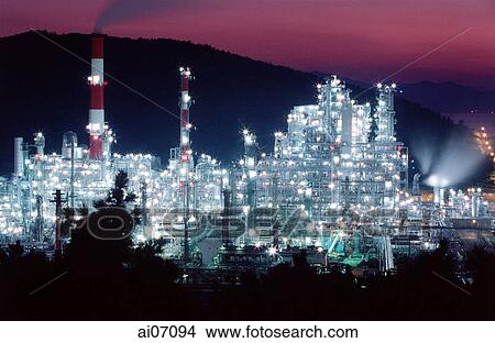Korea, refinery, illuminated View Large Photo Image Picture - Korea, refinery, illuminated. Fotosearch