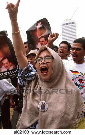 Malaysia, Kuala Lumpur, anti-government protest. View Large Photo Image Stock Image - Malaysia, Kuala Lumpur, anti-government protest.. Fotosearch
