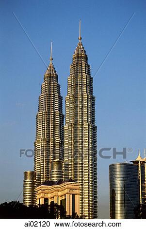Malaysia, Kuala Lumpur, Petronas Tower in the day. View Large Photo Image Stock Image - Malaysia, Kuala Lumpur, Petronas Tower in the day.. Fotosearch
