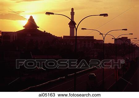 Malaysia, Malacca, Sunset over the city. View Large Photo Image Stock Image - Malaysia, Malacca, Sunset over the city.. Fotosearch