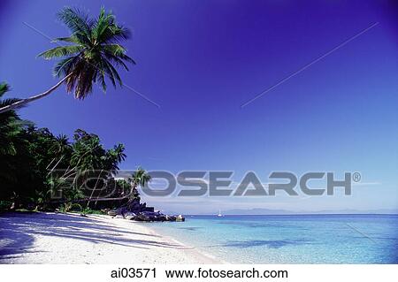 Stock Image - Malaysia, Perhentian Islands, View of the sea from the beach. Fotosearch