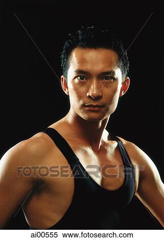 Male athlete, portrait, black background View Large Photo Image Stock Photography - Male athlete, portrait, black background. Fotosearch