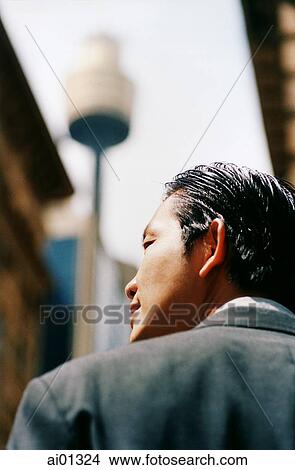 Male executive, profile, rear view View Large Photo Image Picture - Male executive, profile, rear view. Fotosearch