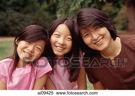 Mother with two daughters View Large Photo Image Stock Photography - Mother with two daughters. Fotosearch
