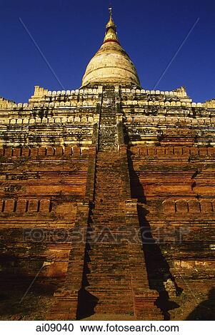 Myanmar (Burma), Bagan, Shwesandaw Paya. View Large Photo Image Stock Image - Myanmar (Burma), Bagan, Shwesandaw Paya.. Fotosearch