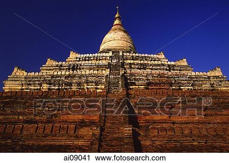Myanmar (Burma), Bagan, Shwesandaw Paya. View Large Photo Image Stock Image - Myanmar (Burma), Bagan, Shwesandaw Paya.. Fotosearch