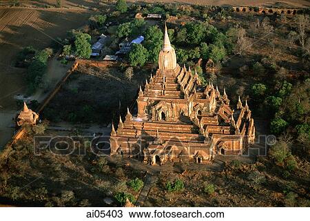 Myanmar (Burma), Bagan, View from hot-air balloon over the temples of Bagan View Large Photo Image Stock Image - Myanmar (Burma), Bagan, View from hot-air balloon over the temples of Bagan. Fotosearch