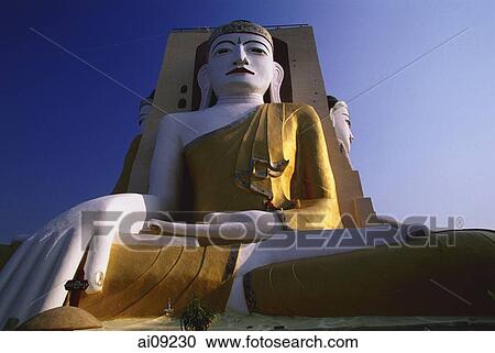 Myanmar (Burma), Bago, Buddha statue - Kyaik Pun Paya. View Large Photo Image Stock Image - Myanmar (Burma), Bago, Buddha statue - Kyaik Pun Paya.. Fotosearch