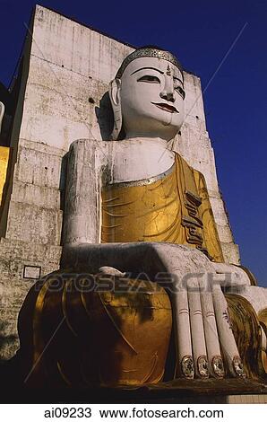 Myanmar (Burma), Bago, Buddha statue - Kyaik Pun Paya. View Large Photo Image Stock Image - Myanmar (Burma), Bago, Buddha statue - Kyaik Pun Paya.. Fotosearch