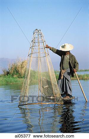 Myanmar (Burma), Inle Lake, Fisherman on Inle Lake View Large Photo Image Stock Photo - Myanmar (Burma), Inle Lake, Fisherman on Inle Lake. Fotosearch