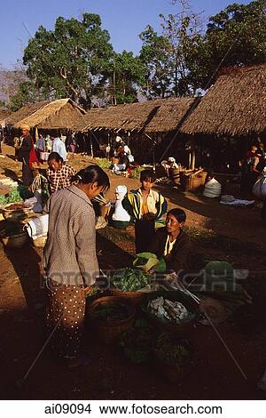 Myanmar (Burma), Inle lake, Vendors and stalls at 5 day market. View Large Photo Image Picture - Myanmar (Burma), Inle lake, Vendors and stalls at 5 day market.. Fotosearch