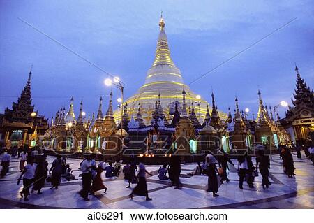Myanmar (Burma), Yangon (Rangoon) Monks at the Shwedagon Pagoda. View Large Photo Image Stock Image - Myanmar (Burma), Yangon (Rangoon) Monks at the Shwedagon Pagoda.. Fotosearch