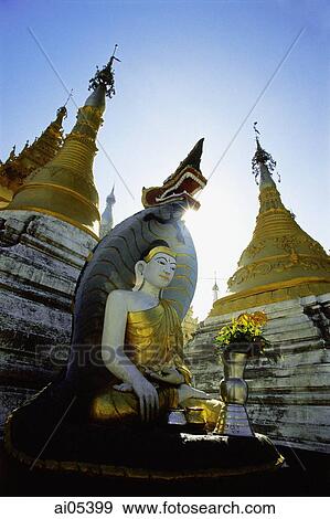 Myanmar (Burma), Yangon (Rangoon), Statue of Buddha at Shwedagon Pagoda View Large Photo Image Stock Photo - Myanmar (Burma), Yangon (Rangoon), Statue of Buddha at Shwedagon Pagoda. Fotosearch