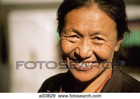 Nepal, Boudhanath, Tibetan woman View Large Photo Image Stock Photo - Nepal, Boudhanath, Tibetan woman. Fotosearch
