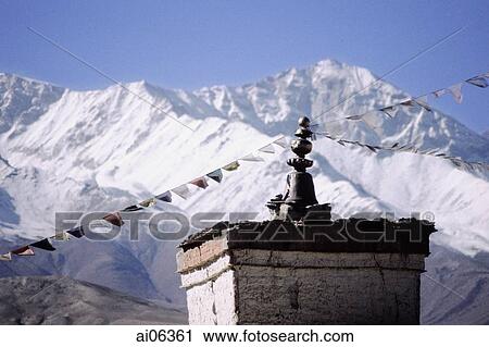 Nepal, Mustang, Ancient chortens, mountains in background. View Large Photo Image Stock Image - Nepal, Mustang, Ancient chortens, mountains in background.. Fotosearch
