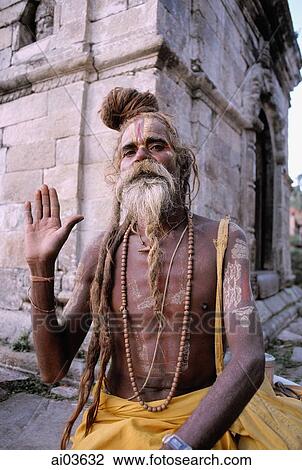Nepal, Pashupatinath temple, sadhu View Large Photo Image Stock Image - Nepal, Pashupatinath temple, sadhu. Fotosearch