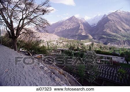Pakistan, Northern Areas, Hunza Valley, Karimabad Village. View Large Photo Image Stock Image - Pakistan, Northern Areas, Hunza Valley, Karimabad Village.. Fotosearch