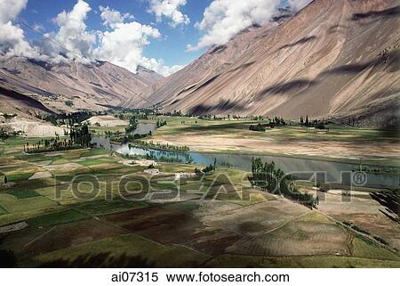 Pakistan, Northern Areas, near Chitral, Phander Valley and River. View Large Photo Image Stock Photography - Pakistan, Northern Areas, near Chitral, Phander Valley and River.. Fotosearch