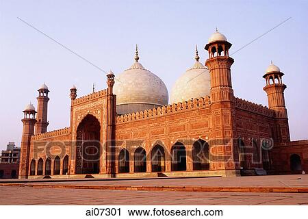 Pakistan, Punjab, Lahore, Badashi Mosque in the day. View Large Photo Image Stock Image - Pakistan, Punjab, Lahore, Badashi Mosque in the day.. Fotosearch