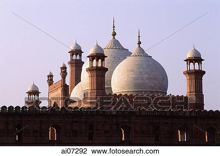 Pakistan, Punjab, Lahore, Dome shape roof of Badashi Mosque. View Large Photo Image Stock Image - Pakistan, Punjab, Lahore, Dome shape roof of Badashi Mosque.. Fotosearch
