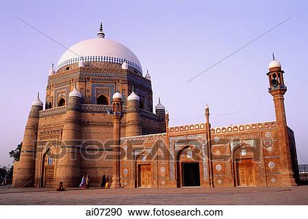 Stock Image - Pakistan, Punjab, Multan, Shrine of Sheik Rukni-I-Alam.. Fotosearch