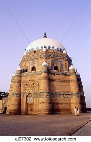 Stock Image - Pakistan, Punjab, Multan, Tomb of Sheik Rukni-I-Alam.. Fotosearch