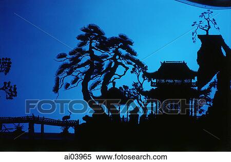 Stock Photography - Paper cut of house, trees.. Fotosearch