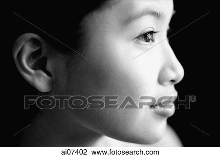 Profile of young woman View Large Photo Image Stock Image - Profile of young woman. Fotosearch