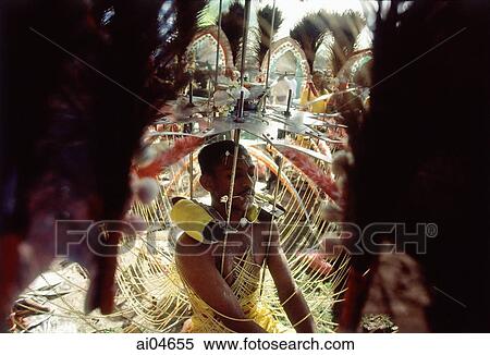 Stock Photography - Singapore, Body piercings and costumes at Thaipusam festival. Fotosearch