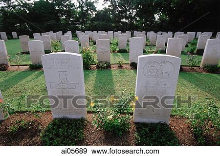 Singapore, Gravestones at Kranji War Memorial. View Large Photo Image Stock Photo - Singapore, Gravestones at Kranji War Memorial.. Fotosearch
