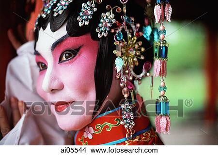 Singapore, Member of Beijing Opera. View Large Photo Image Picture - Singapore, Member of Beijing Opera.. Fotosearch