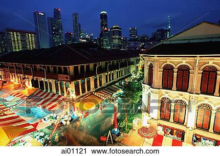 Singapore Night Market during Chinese New Year View Large Photo Image Stock Image - Singapore Night Market during Chinese New Year. Fotosearch