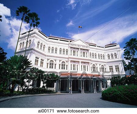 Singapore, Raffles Hotel View Large Photo Image Stock Image - Singapore, Raffles Hotel. Fotosearch