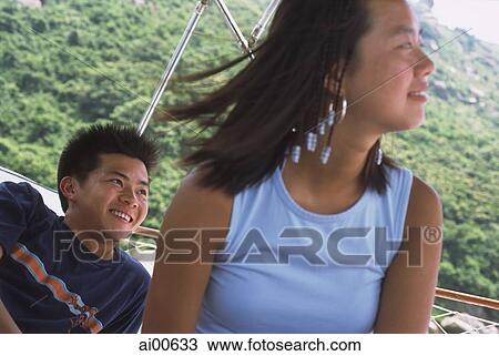 Teenagers on boat, smiling View Large Photo Image Stock Image - Teenagers on boat, smiling. Fotosearch
