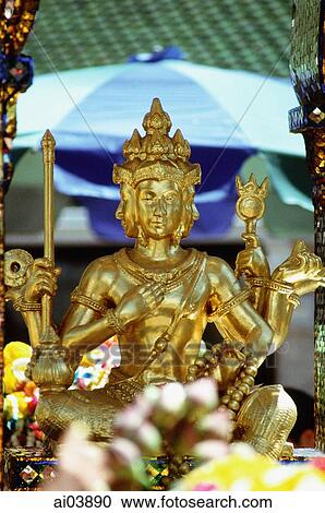 Thailand, Bangkok, Erawan Shrine, 4-faced Buddha. View Large Photo Image Stock Image - Thailand, Bangkok, Erawan Shrine, 4-faced Buddha.. Fotosearch
