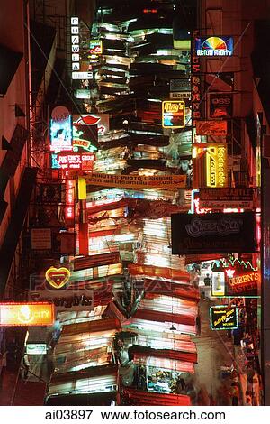Stock Photo - Thailand, Bangkok, Patpong night life.. Fotosearch
