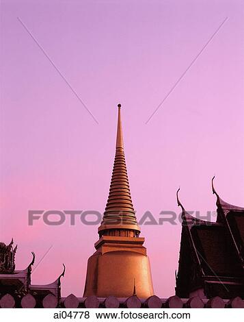 Thailand, Bangkok, Wat Phra Kaeo View Large Photo Image Stock Photo - Thailand, Bangkok, Wat Phra Kaeo. Fotosearch
