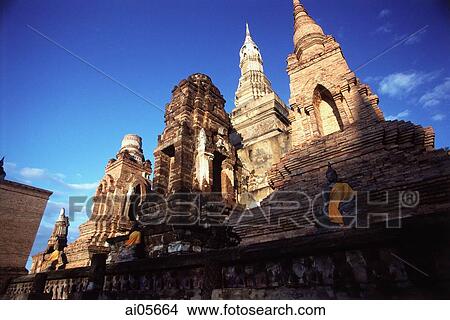 Picture - Thailand, Buddhist temple in Sukothai. Fotosearch