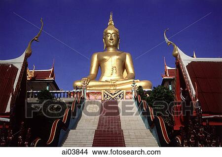 Picture - Thailand, Ko Samui, Golden Buddha.. Fotosearch