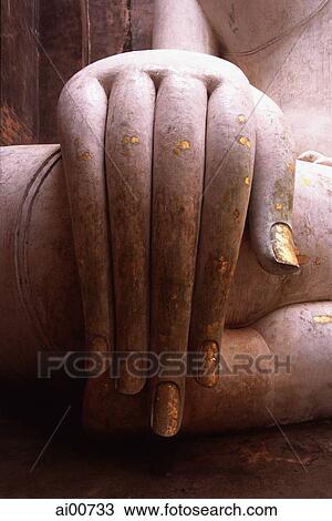 Thailand, Sukothai, Hands and fingers of giant statue of Buddha View Large Photo Image Stock Image - Thailand, Sukothai, Hands and fingers of giant statue of Buddha. Fotosearch