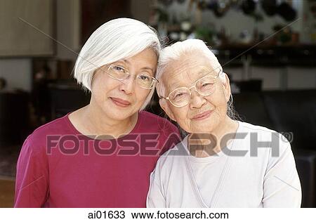Two mature women, portrait View Large Photo Image Stock Image - Two mature women, portrait. Fotosearch