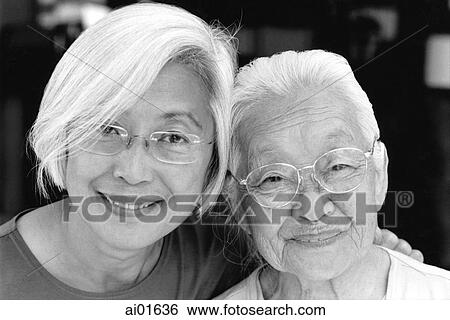 Two mature women, portrait View Large Photo Image Stock Photograph - Two mature women, portrait. Fotosearch