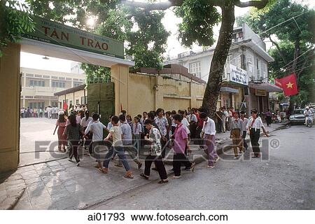 Vietnam, Hanoi, first day of school. View Large Photo Image Stock Image - Vietnam, Hanoi, first day of school.. Fotosearch