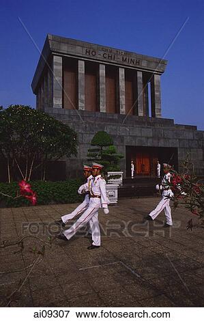 Vietnam, Hanoi, Soldiers marching in front of Ho Chi Minh Mausoleum. View Large Photo Image Stock Photo - Vietnam, Hanoi, Soldiers marching in front of Ho Chi Minh Mausoleum.. Fotosearch