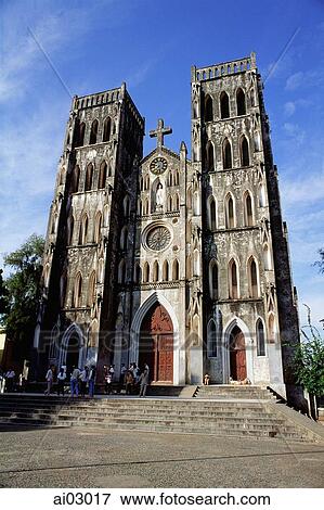 Vietnam, Hanoi, St. Joseph's Cathedral View Large Photo Image Stock Photo - Vietnam, Hanoi, St. Joseph's Cathedral. Fotosearch